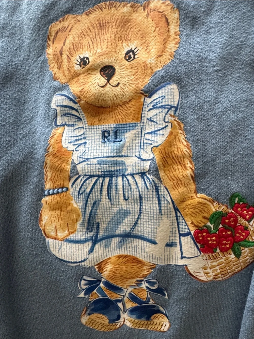 Ralph Lauren Light Blue Polo Bear Sweatshirt for Kids